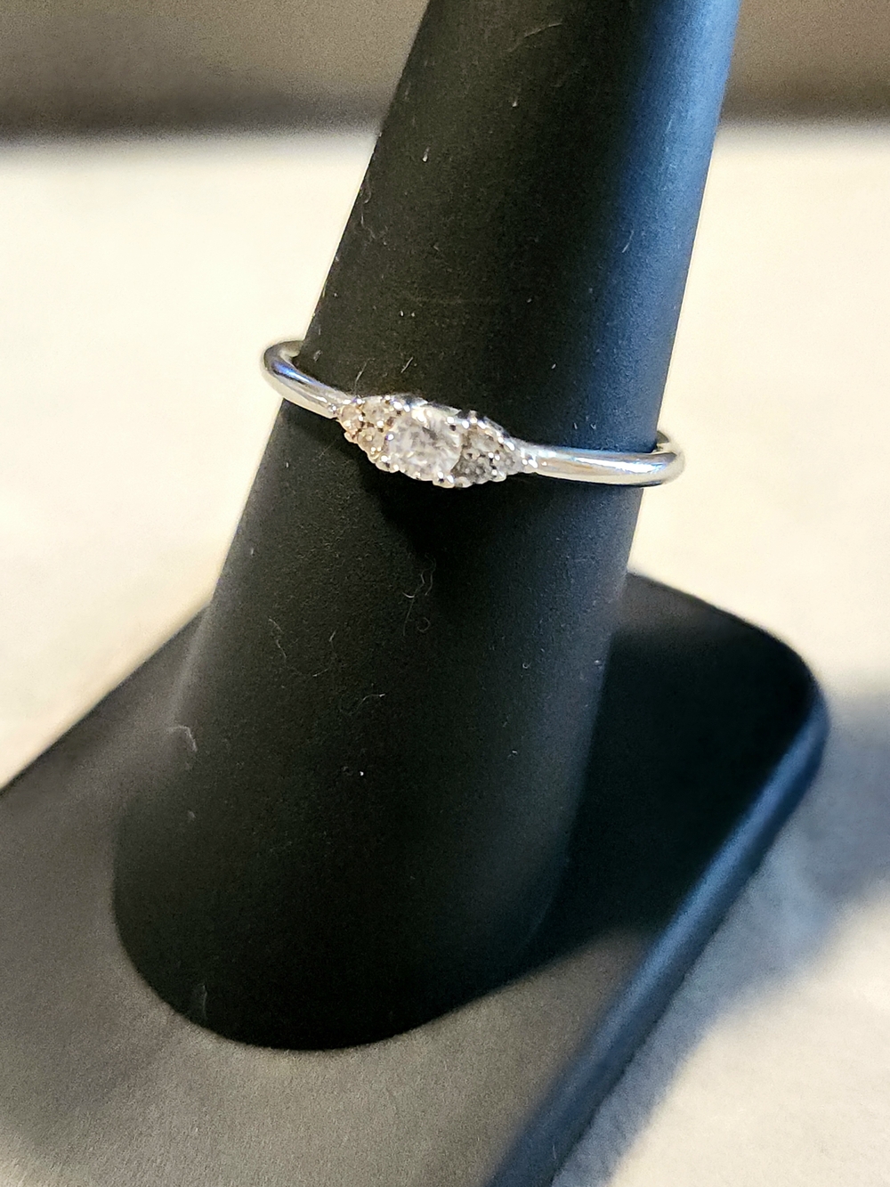 Silver Cubic Zirconia Ring - Size 7